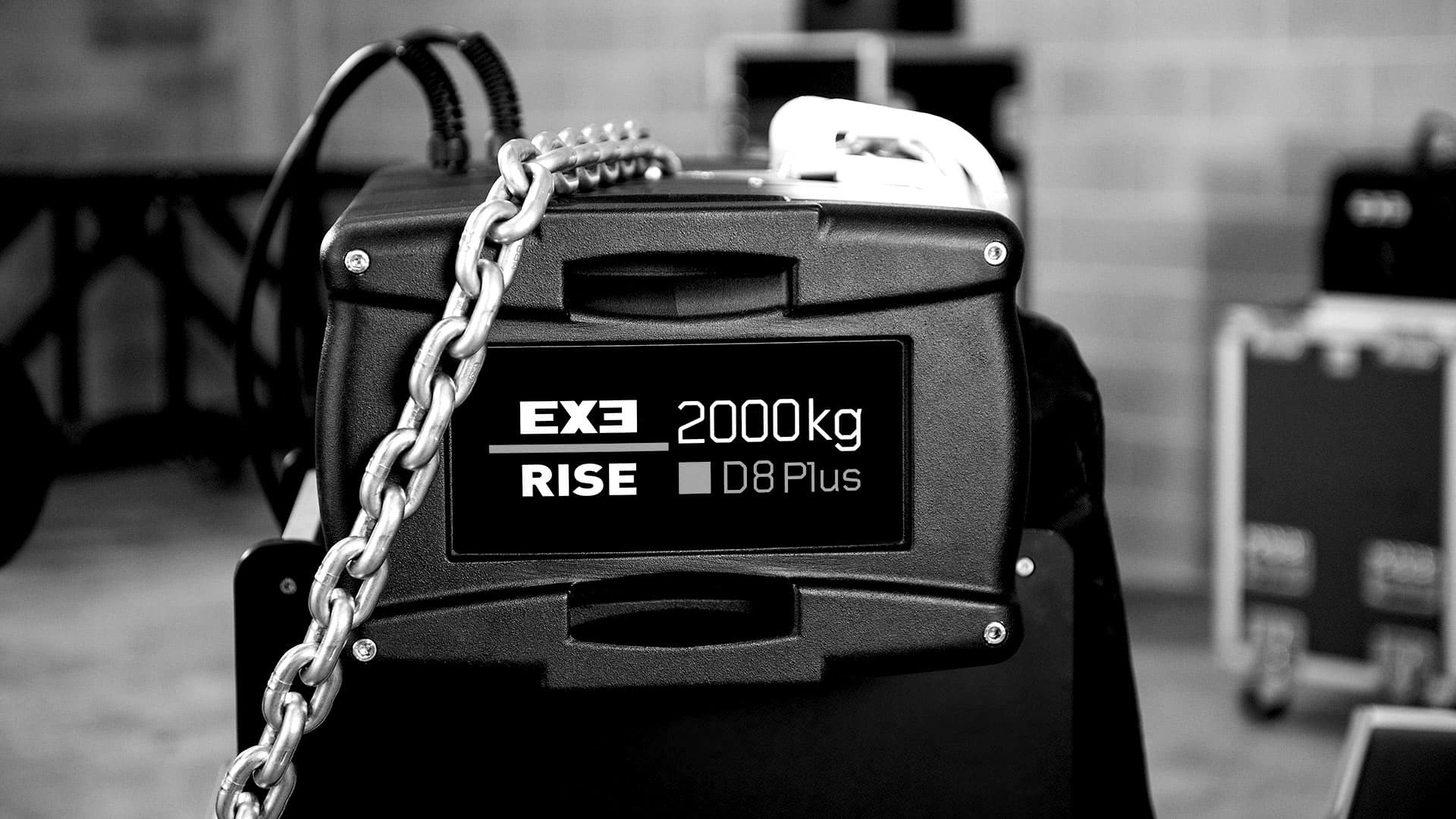 EXE Rise 2000kg D8+ 400V DC 26m | PA SOLUTIONS