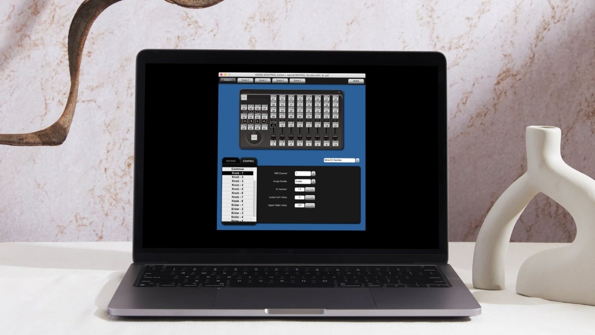 Korg nanoKONTROL Studio “KORG KONTROL Editor” software